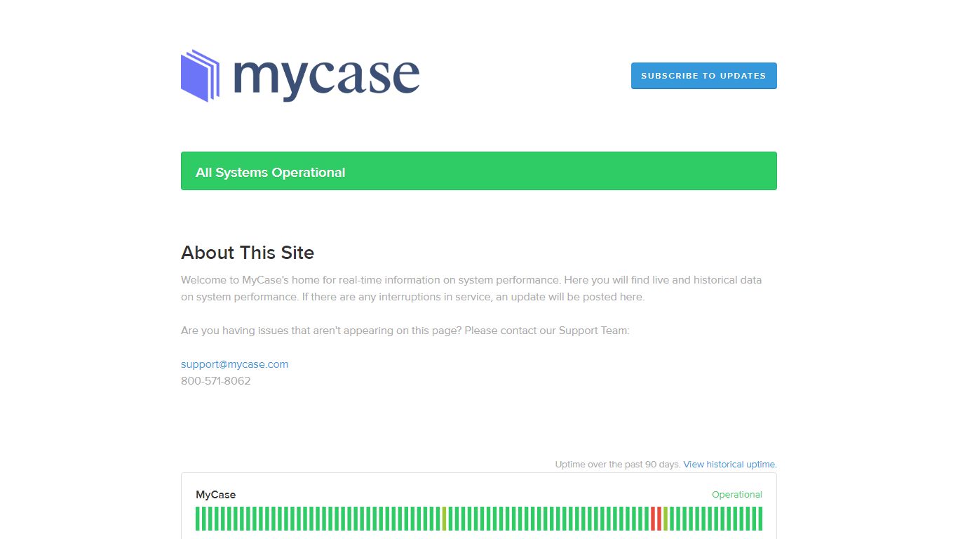 MyCase - Public Status